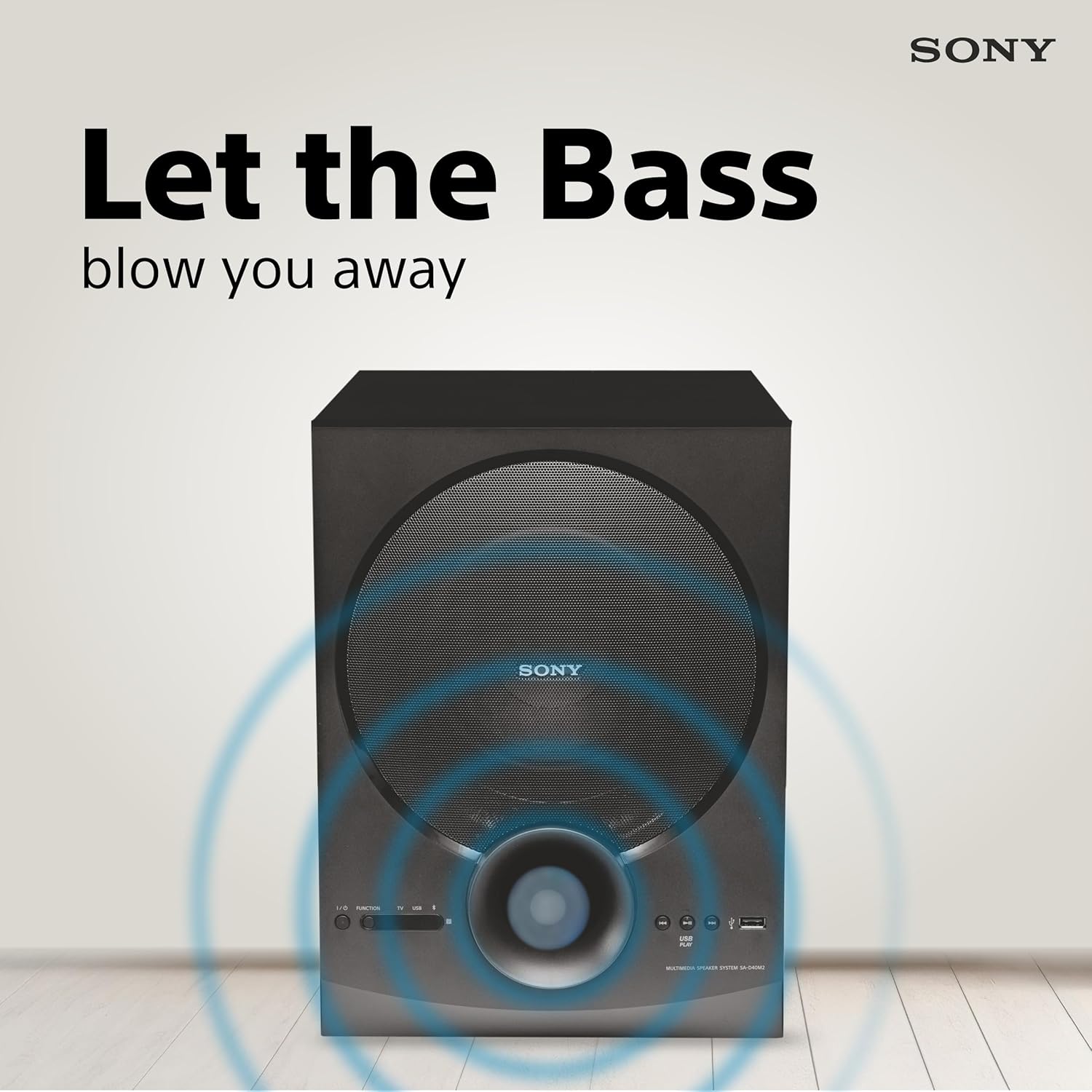 Sony New SA-D40M2 4.1ch Home Theatre/PC Speaker System with 100W Power Output and Powerful Subwoofer - Black - View 2