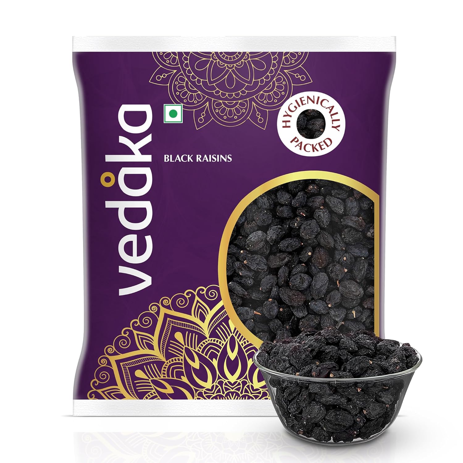 Vedaka Black Raisins | Seedless | 500 G | Premium Kali Kishmish | Kali Draksh | Dry Fruits | Flavourful &amp; Delicious Snack | Source Of Potassium &amp; Dietary Fibre | Ambient Temperature - View 2